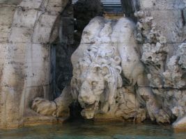Fontana dei Fiumi - Leone.JPG